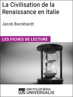 cover image of La Civilisation de la Renaissance en Italie de Jacob Burckhardt